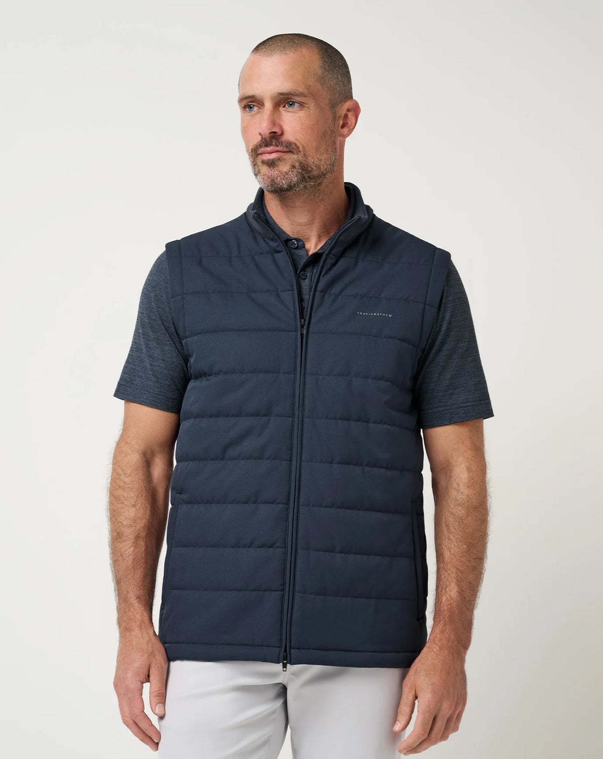 Travis Mathew Point Of Sail Vest- Mood Indigo