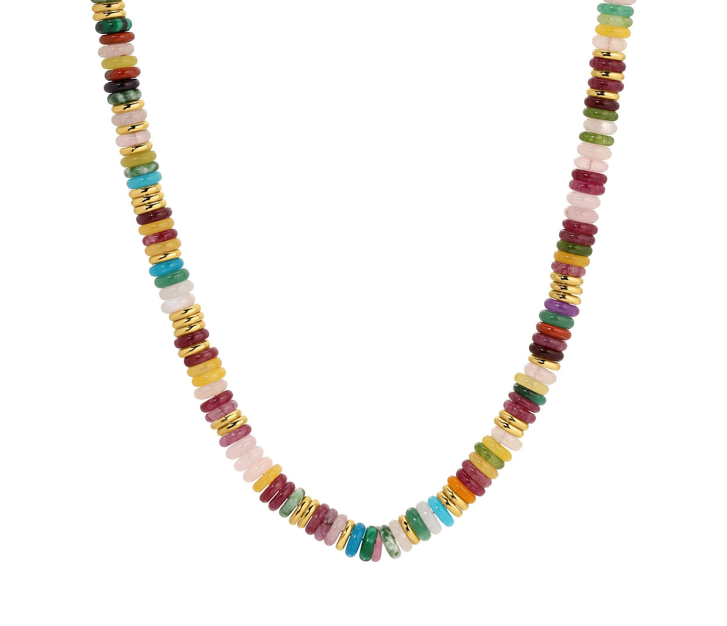 Jurate Iris Mixed Stone Beaded Necklace