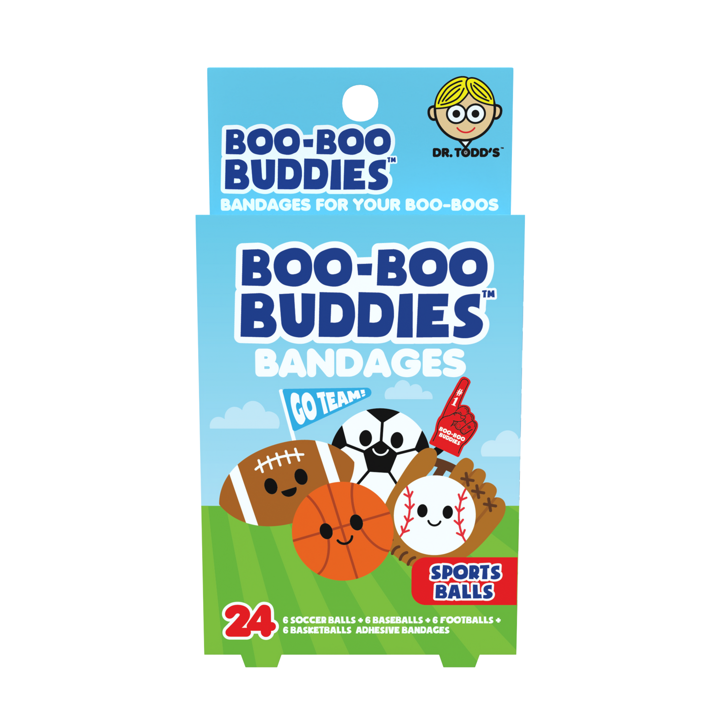 Kids Bandages – Sports Balls (24 Count, Latex-Free)
