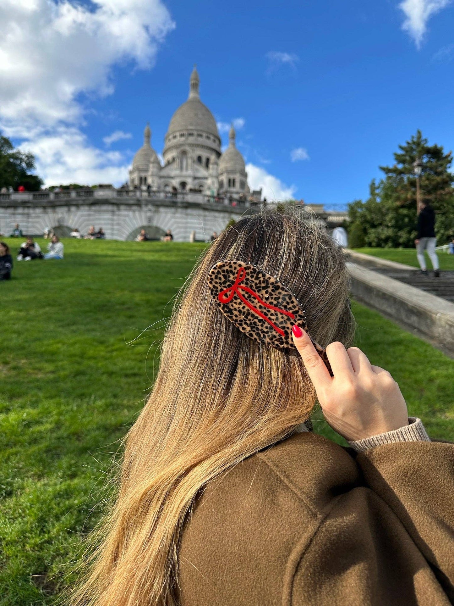 Solar Eclipse Hand-painted Leopard Bow Amazing Hair Day Brush