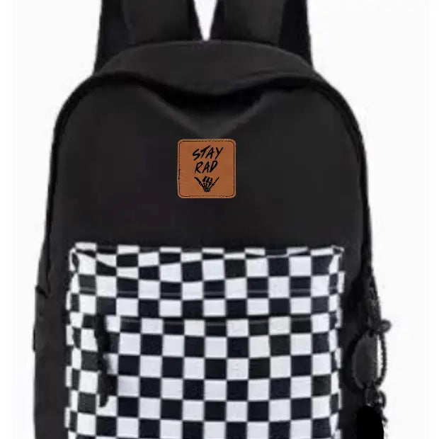 Stay Rad Checkered Backpack