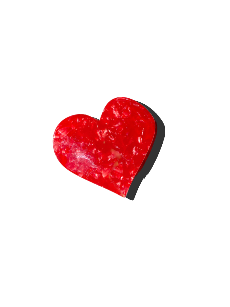 Solar Eclipse Handmade Heart Claw Hair Clip