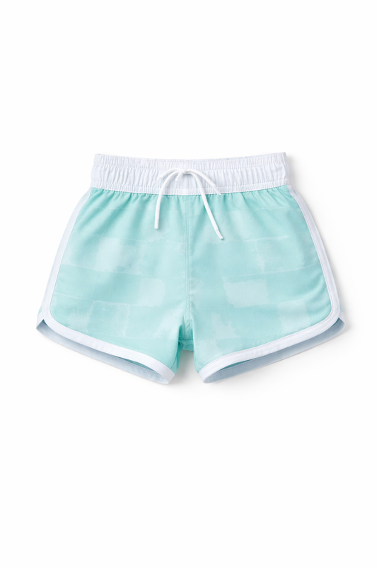 Little Bipsy Boy's Swim Short - Mint Check