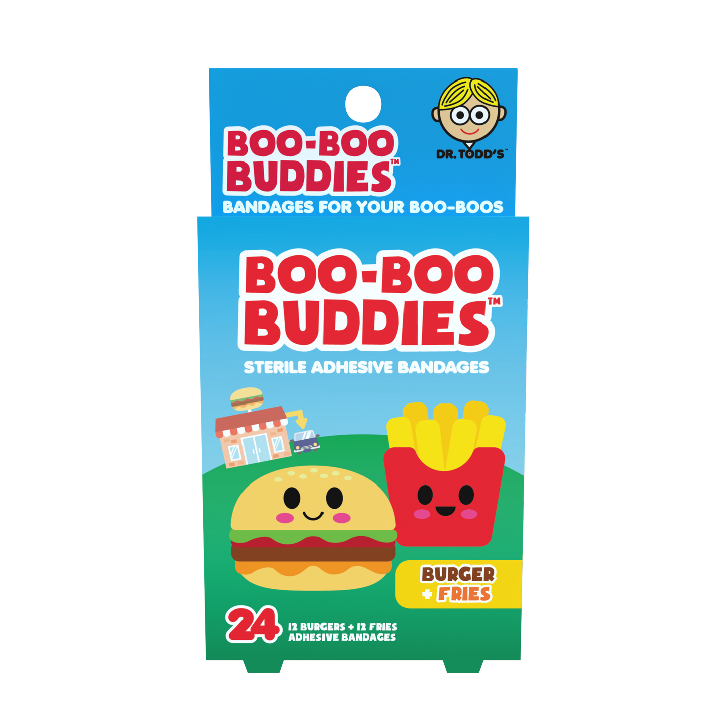 Burger &n Fries Bandages 24 Ct. Dr. Todd’s Boo Boo Buddies®