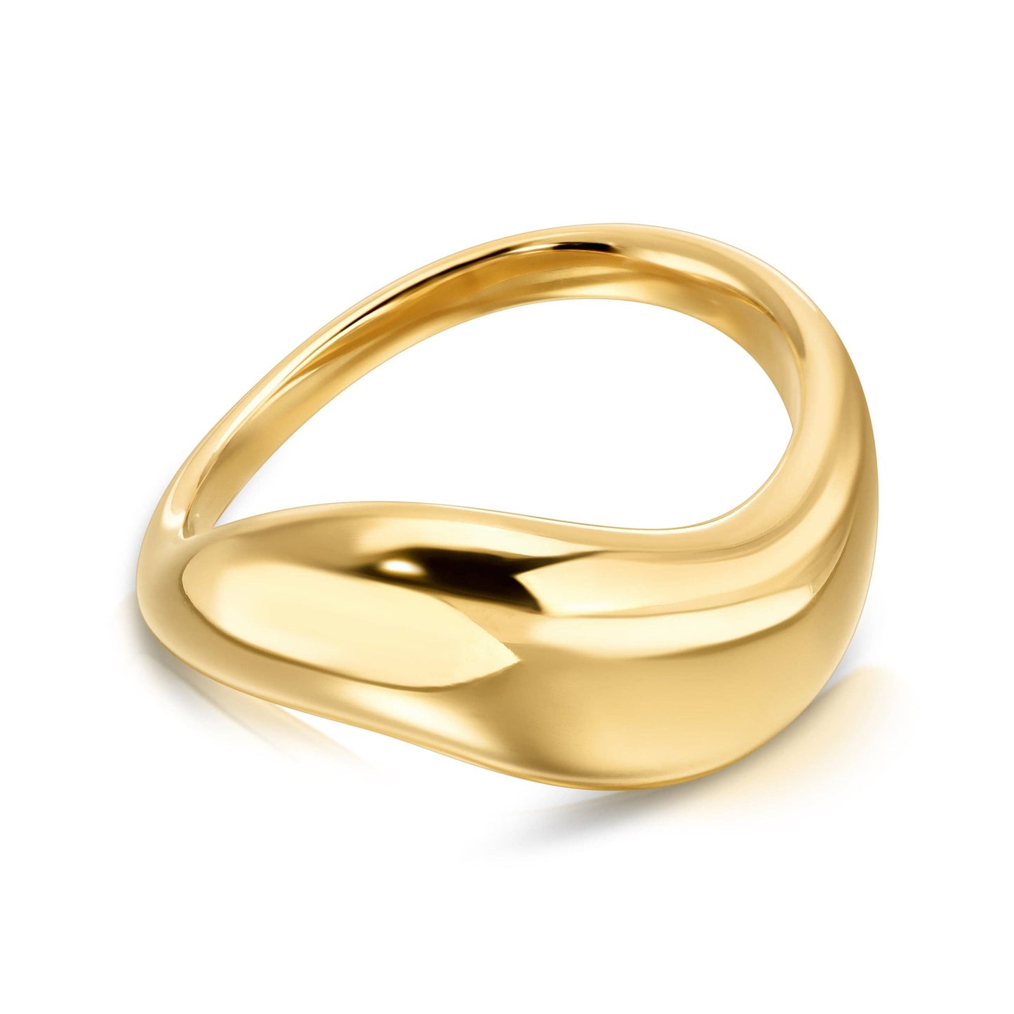 Jurate Daria Wave Gold Band Ring