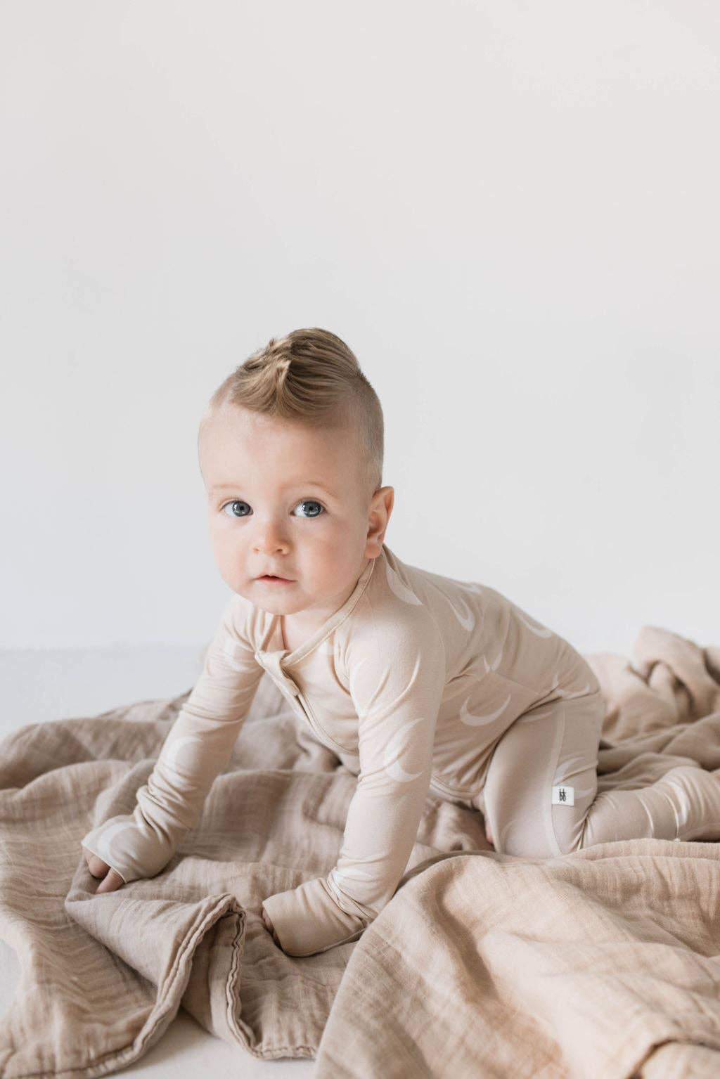 Forever French Baby Bamboo Zip Pajamas- Luna