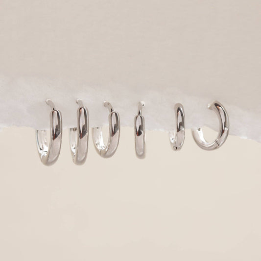 AGilrs Crew Angel City Hoop Set: Silver