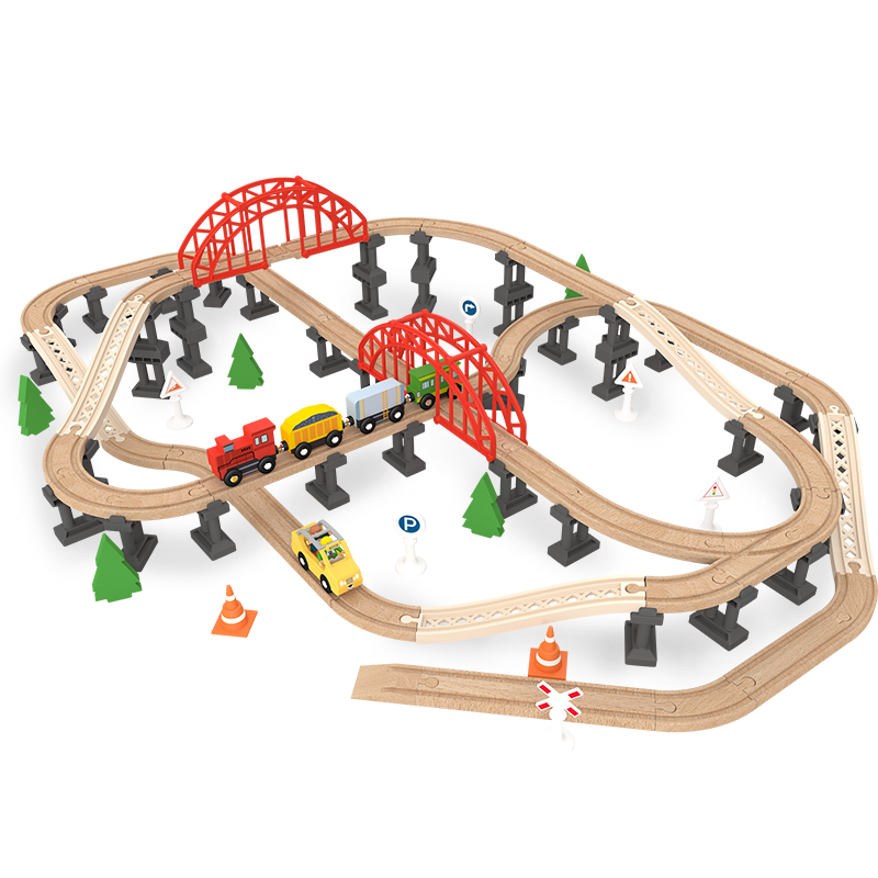 Leo & Friends Railway Bridge Set, Wooden Toy