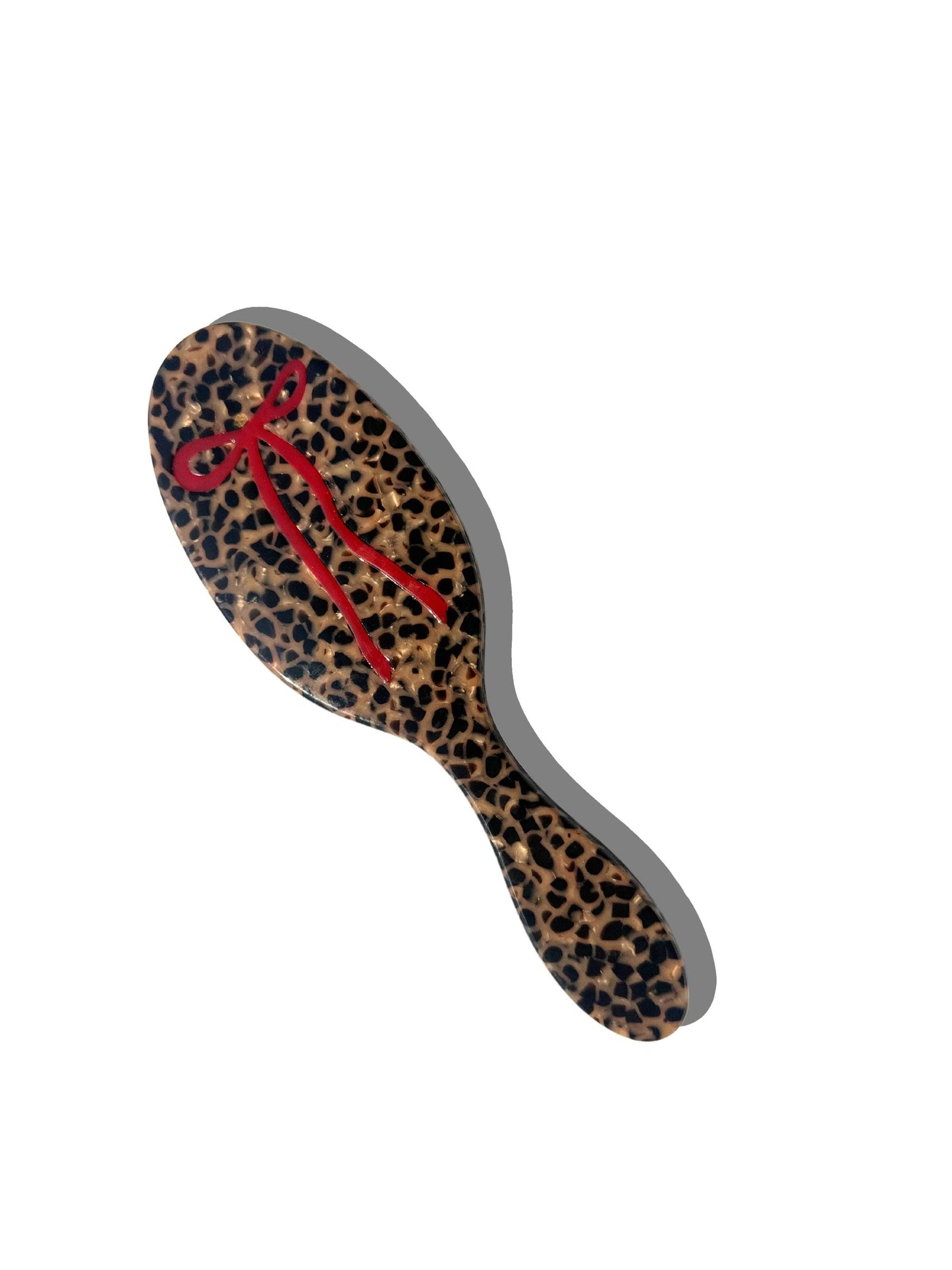 Solar Eclipse Hand-painted Leopard Bow Amazing Hair Day Brush