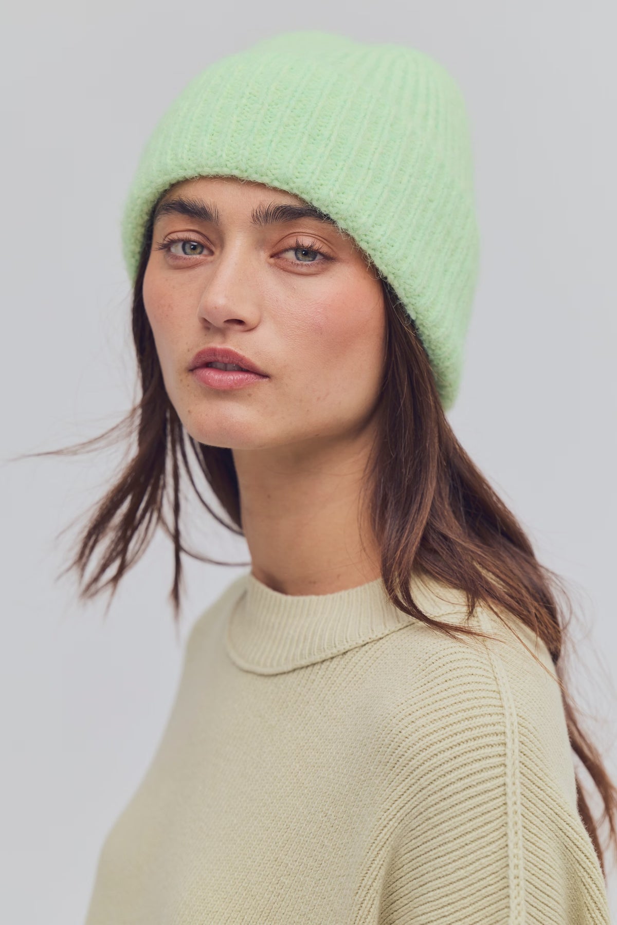 Free People Frostline Beanie-Fresh Lime
