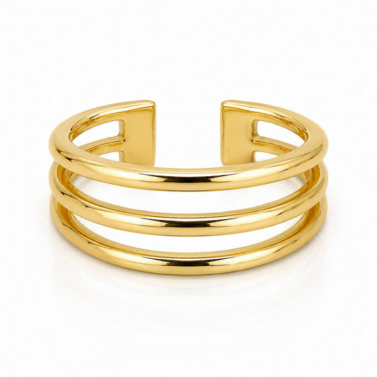 Jurate Sylvie Triple Band Gold Toe Ring