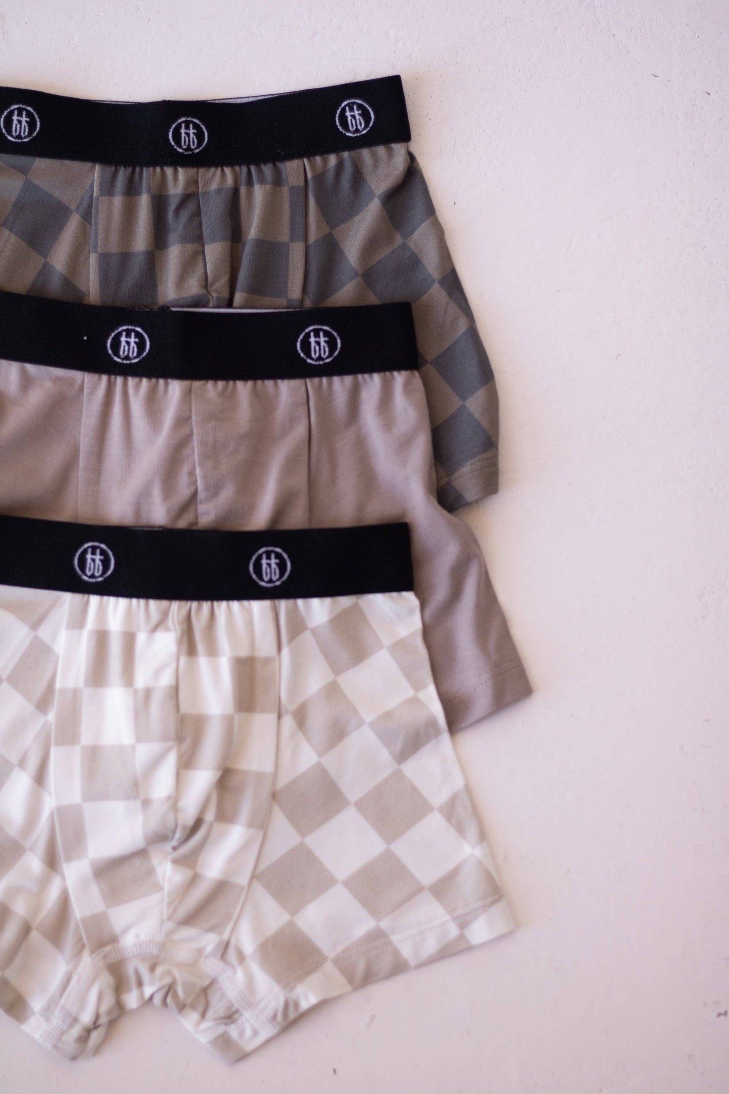Forever Franch Baby Bamboo Boxers (3 Pack) | Checkerboard & Faded Brown Checkerboard