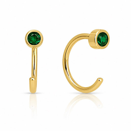 Jurate Lulu Emerald Reversible Stud Earrings