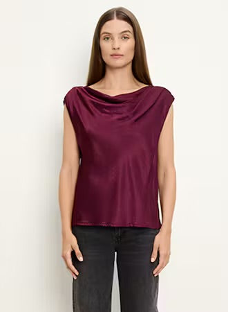 Michael Stars Violetta Drape Neck Top
