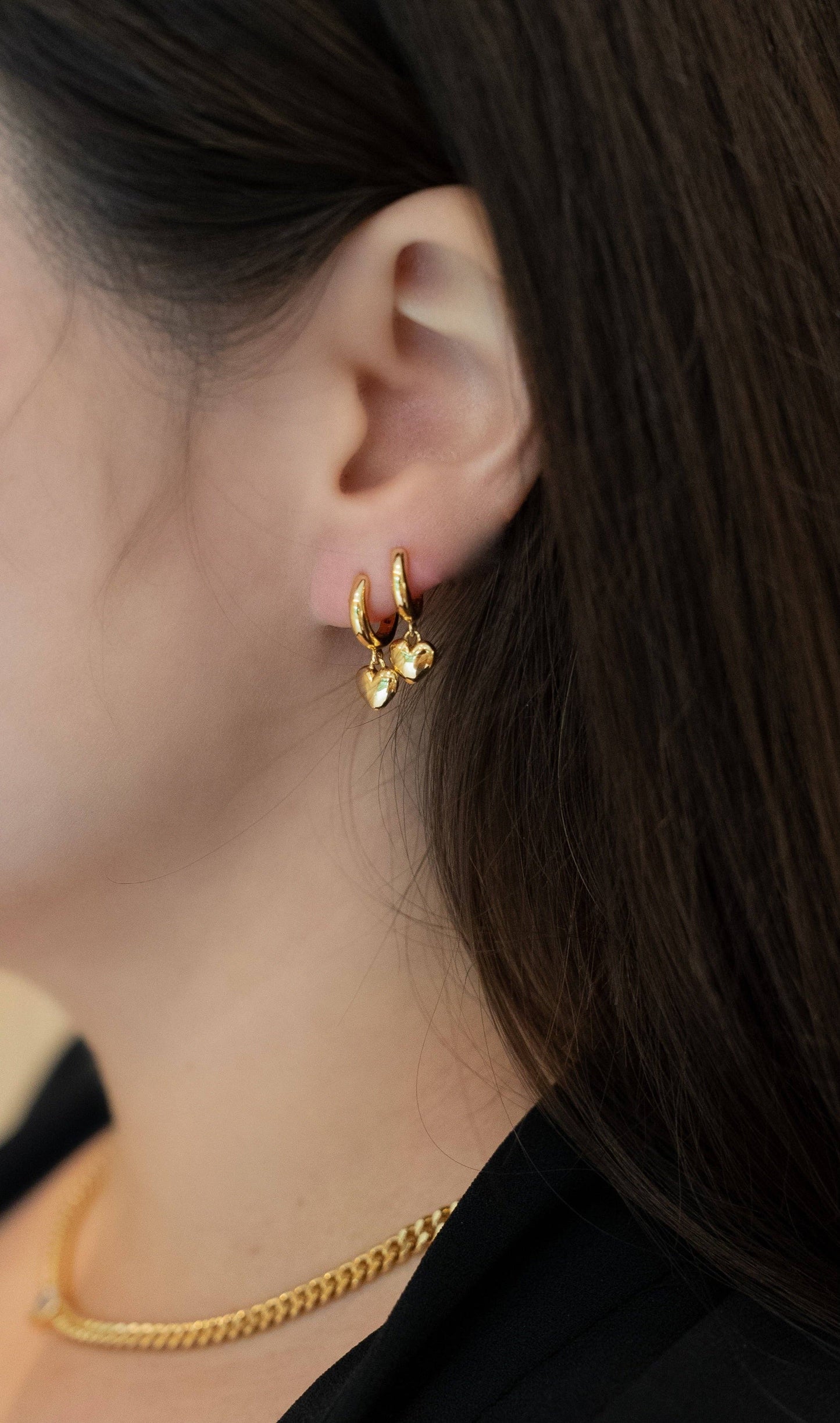 Jurate Love Bir Huggie Earrings