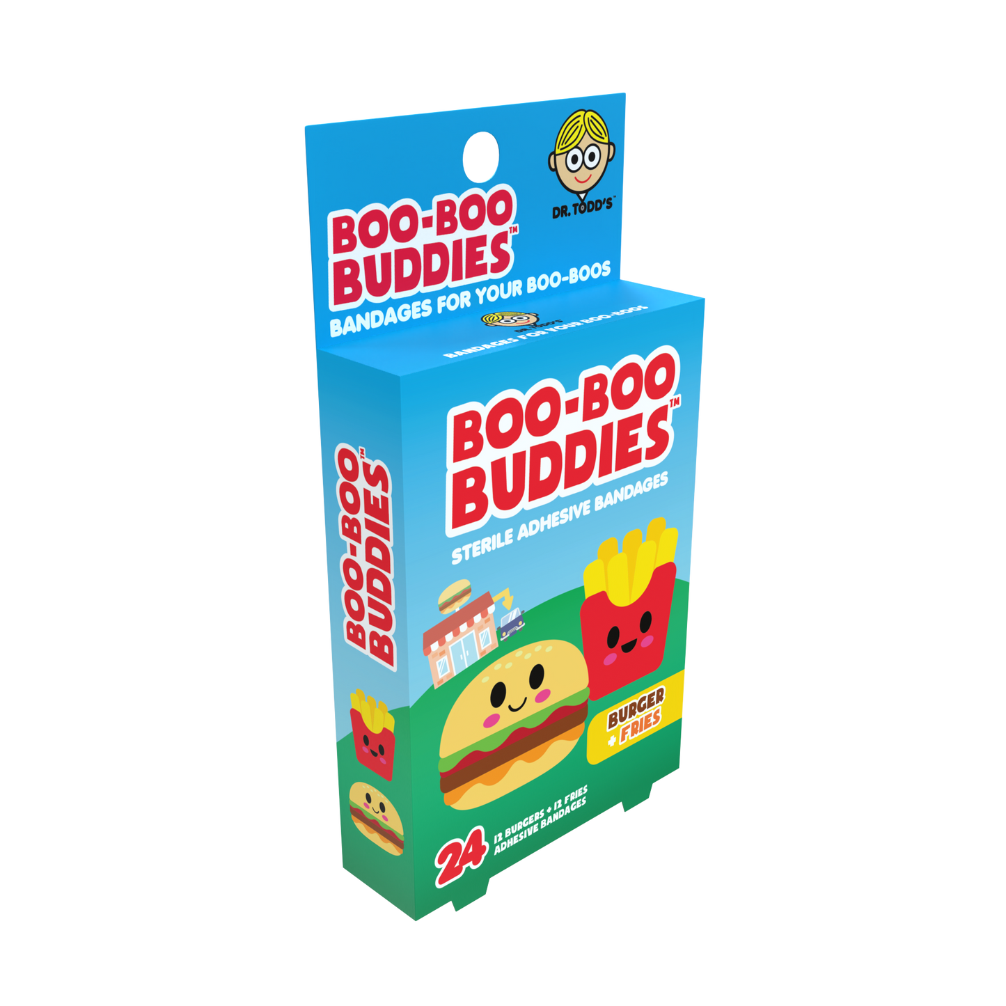 Burger &n Fries Bandages 24 Ct. Dr. Todd’s Boo Boo Buddies®