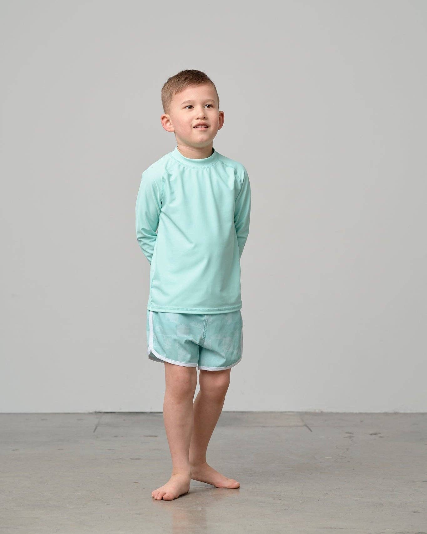 Little Bipsy Boy's Swim Short - Mint Check