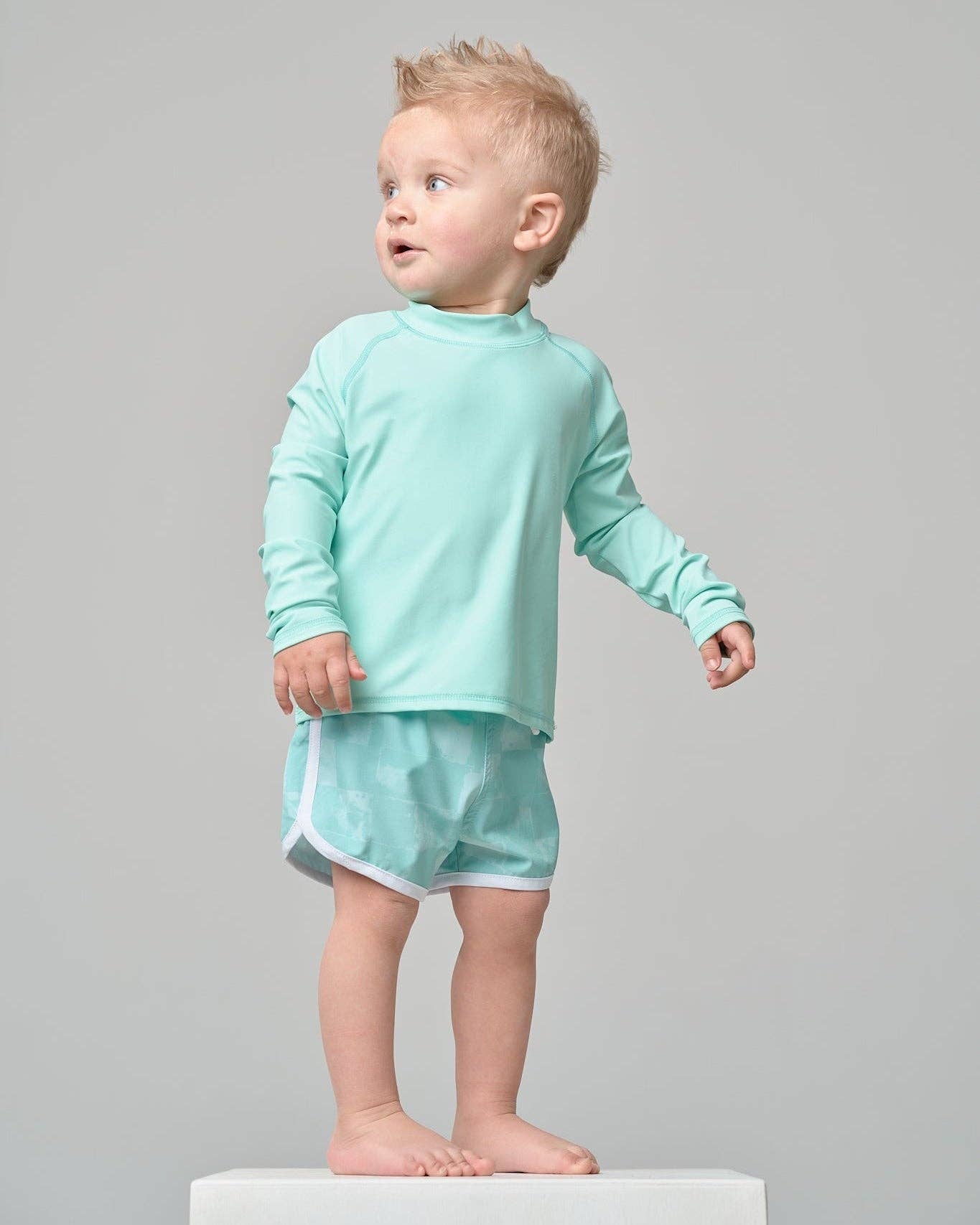 Little Bipsy Boy's Swim Short - Mint Check