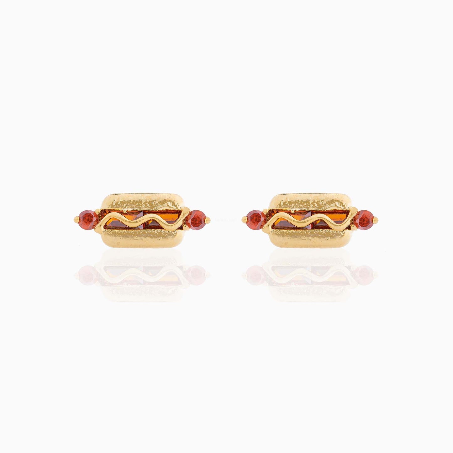 Girls Crew Hot Dog Studs: Silver