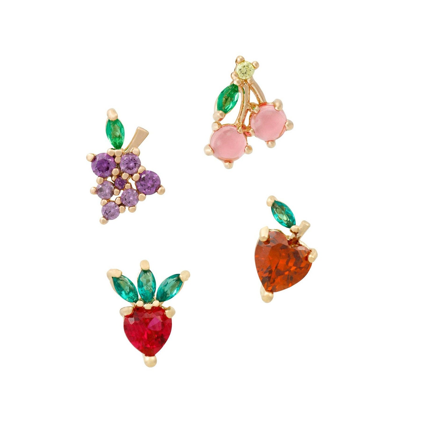Girls Crew Fruit Basket Stud Set