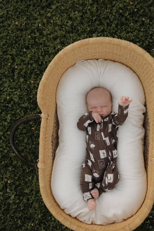 Forever French Baby Bamboo Zip Pajamas- With Love from AZ