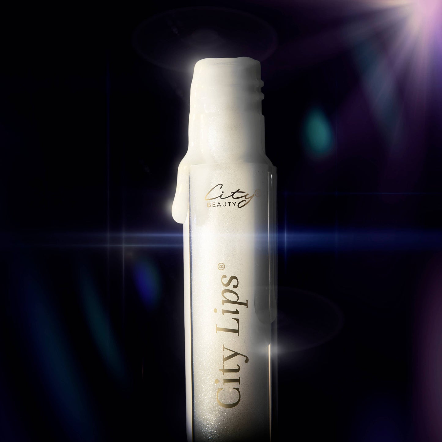 City Lips®- Plumping Lip Gloss-Midnight Sparkle Gold Glitter