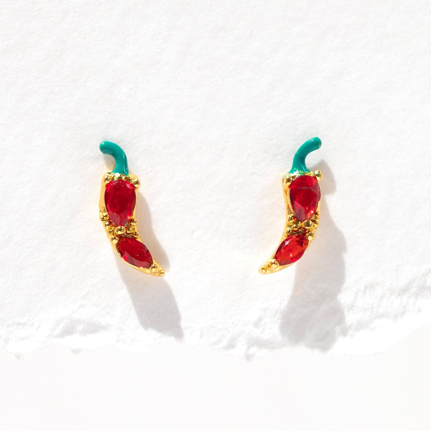 Girls Crew Red Hot Chili Pepper Studs