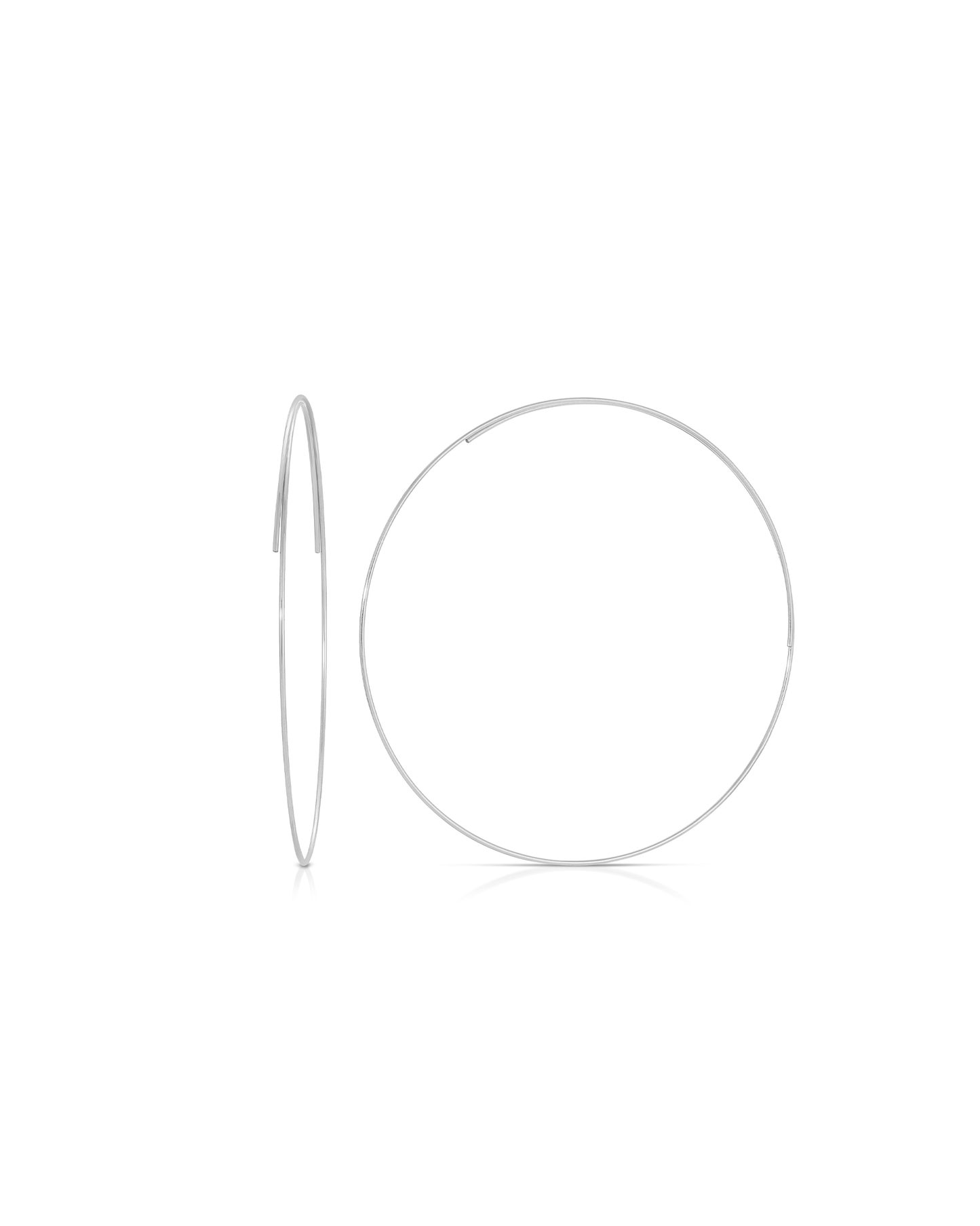 Jurate Hadley Hoops : White Gold