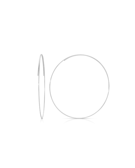 Jurate Hadley Hoops : White Gold