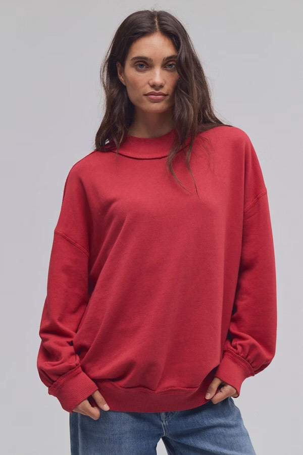 Free People Palm Springs Pullover- Salsa