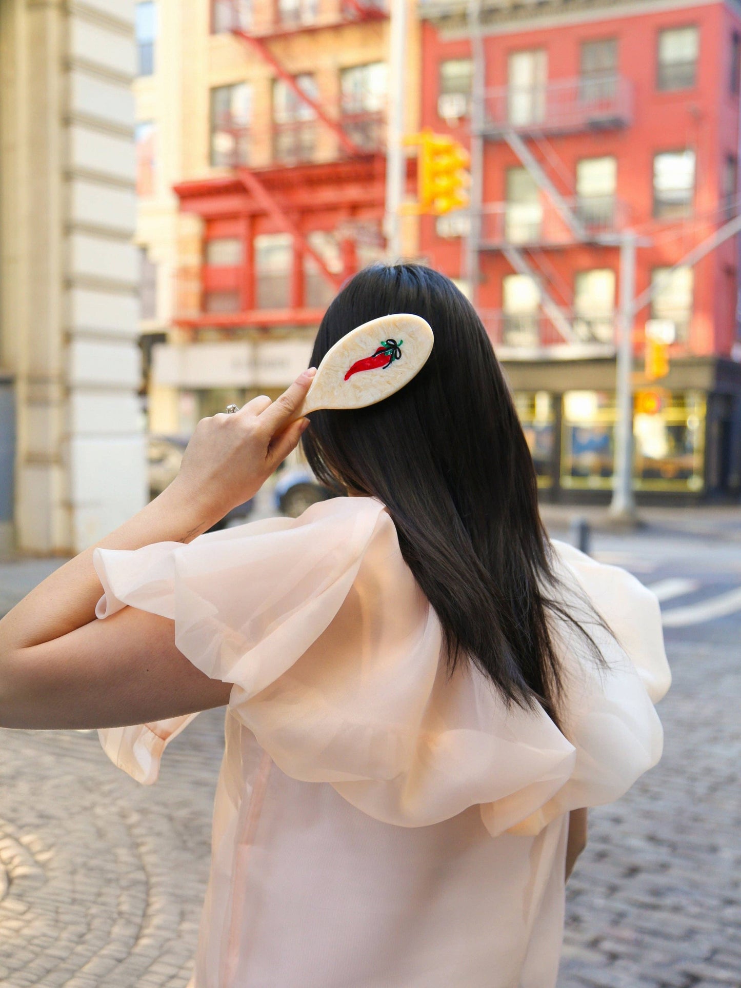 Solar Eclipse Hand-painted Pepper Amazing Hair Day Brush