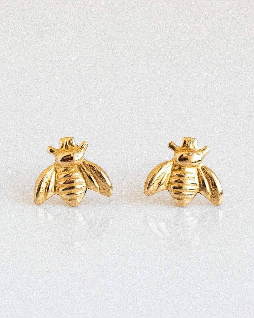 Jurate Bee Stud Earrings: 14K Gold filled / Pair
