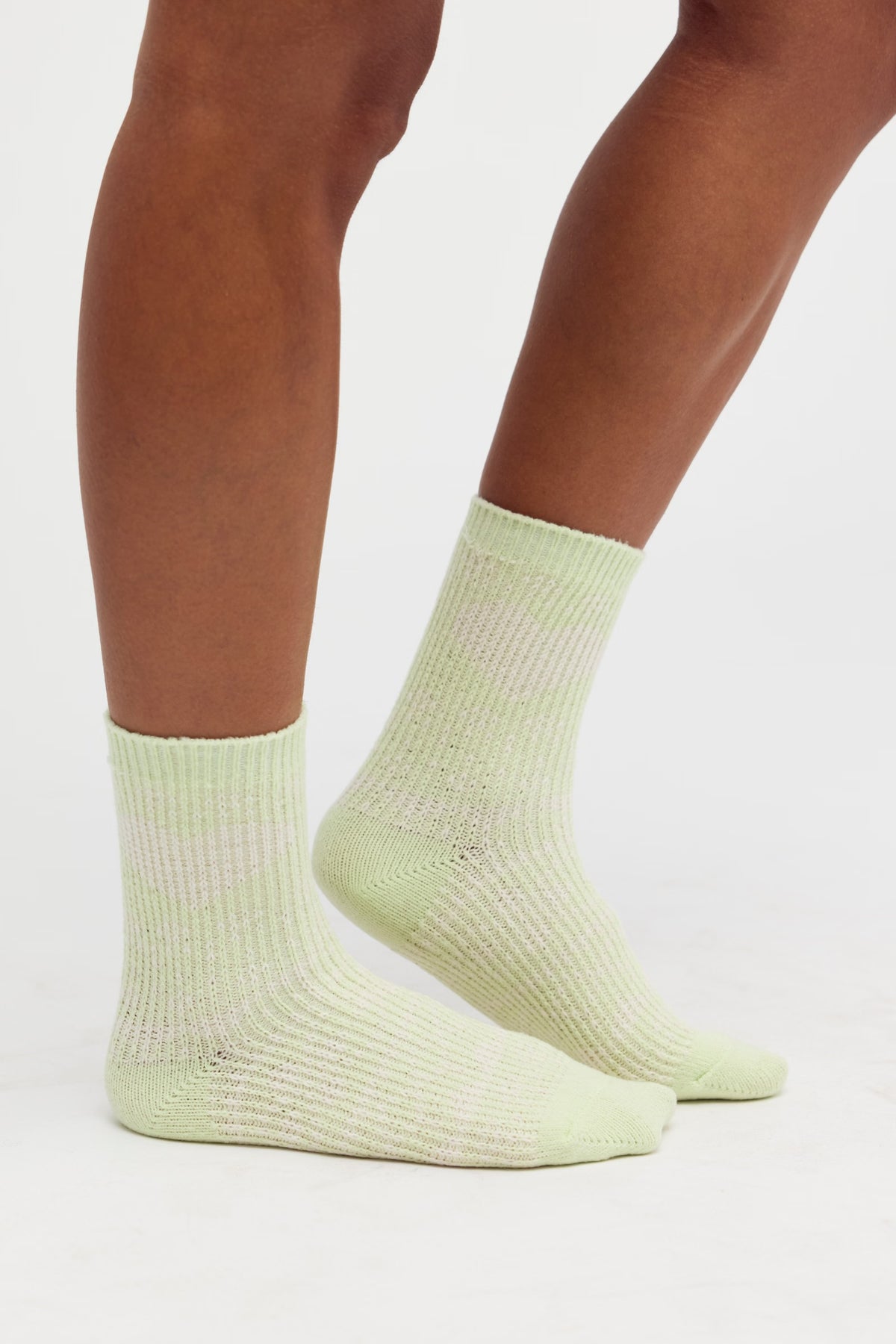 Free People Nordic Knit Sock Pack- Lime Cream