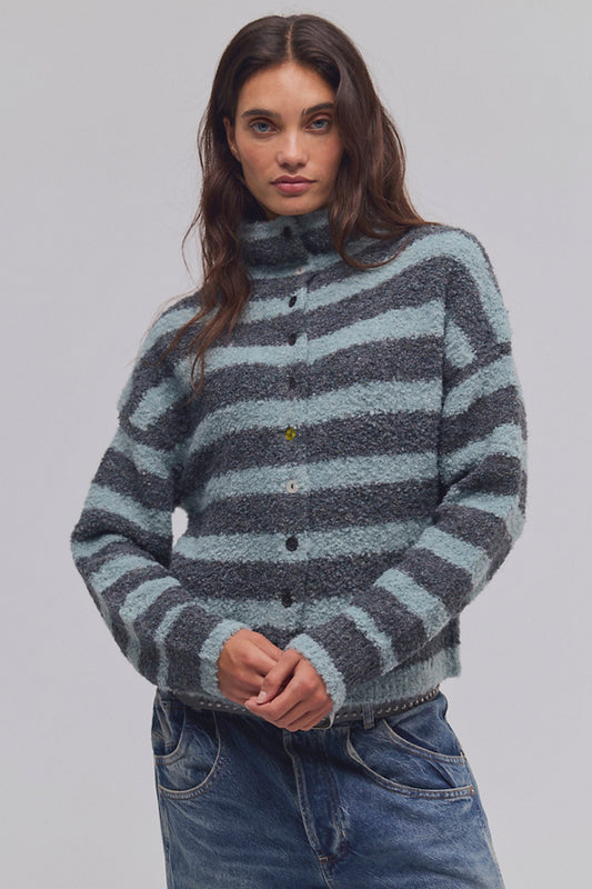 Free People Button Collection Car- Storm Cloud
