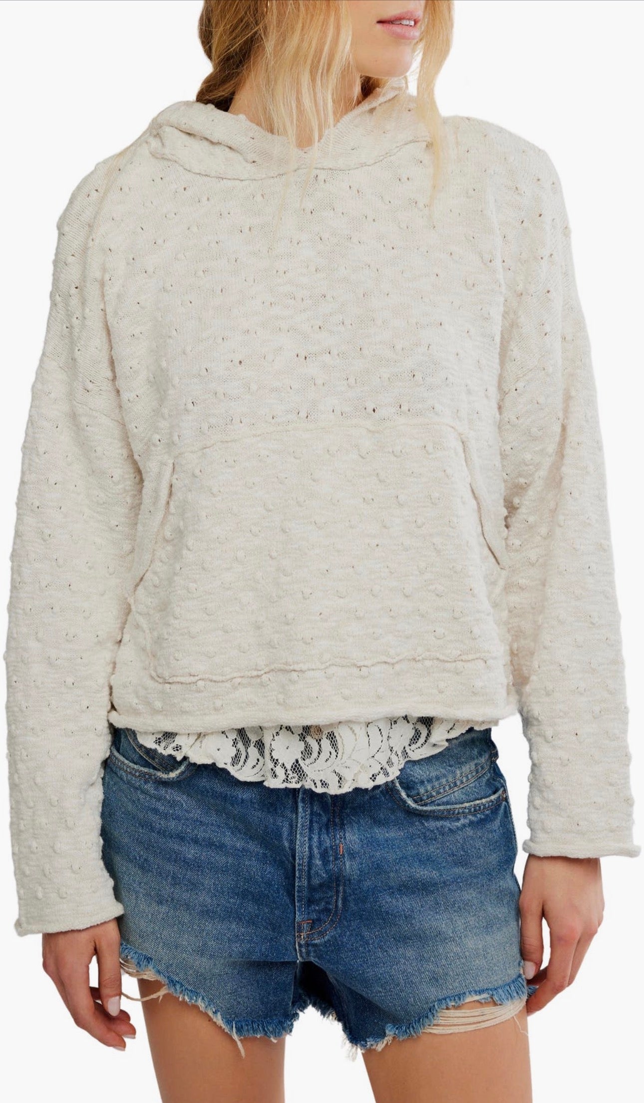 Free People Lake Side Hoodie- Marshmallow