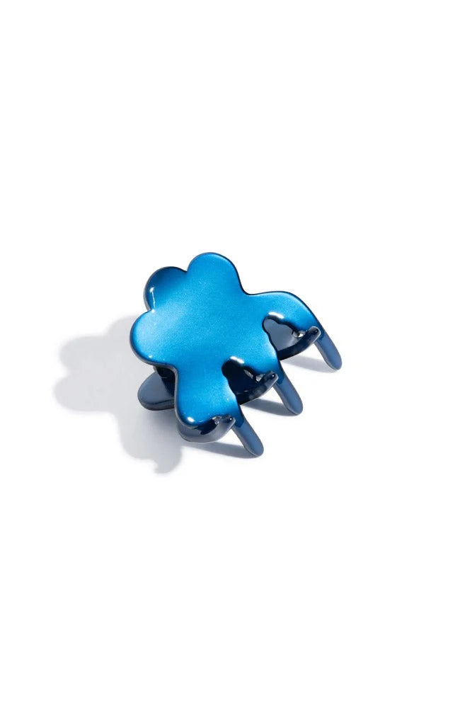 Mini Mermaid Claw Clip- Denim Blue Opale