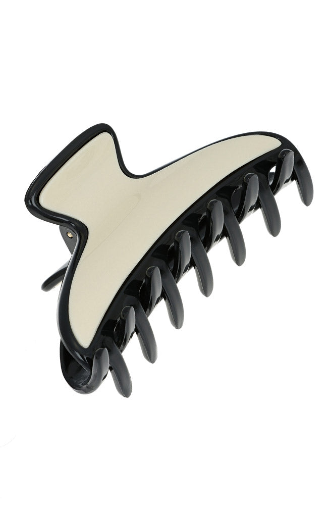 Maybell Ivory & Black Claw Clip