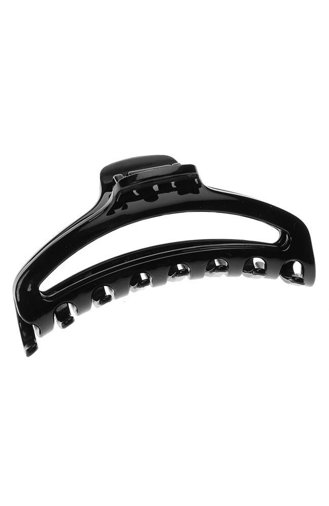 Belle Narrow Cutout Claw Clip- Black