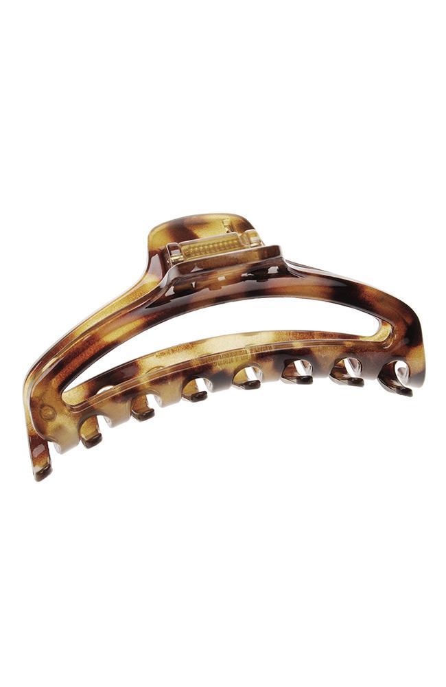 Belle Narrow Cutout Claw Clip- Tortise