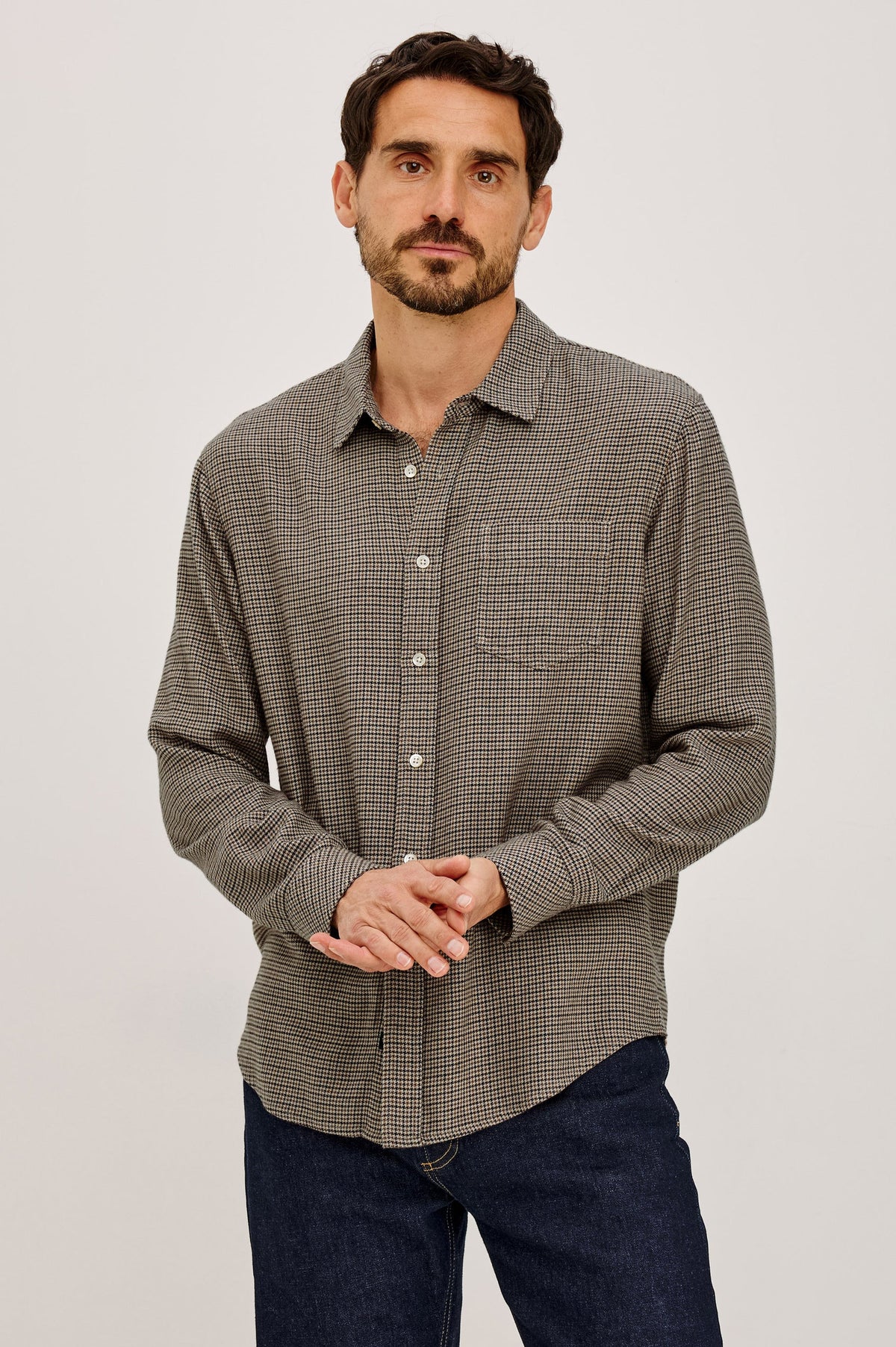 Rails Lennox Button Down- Cotswold Houndstooth