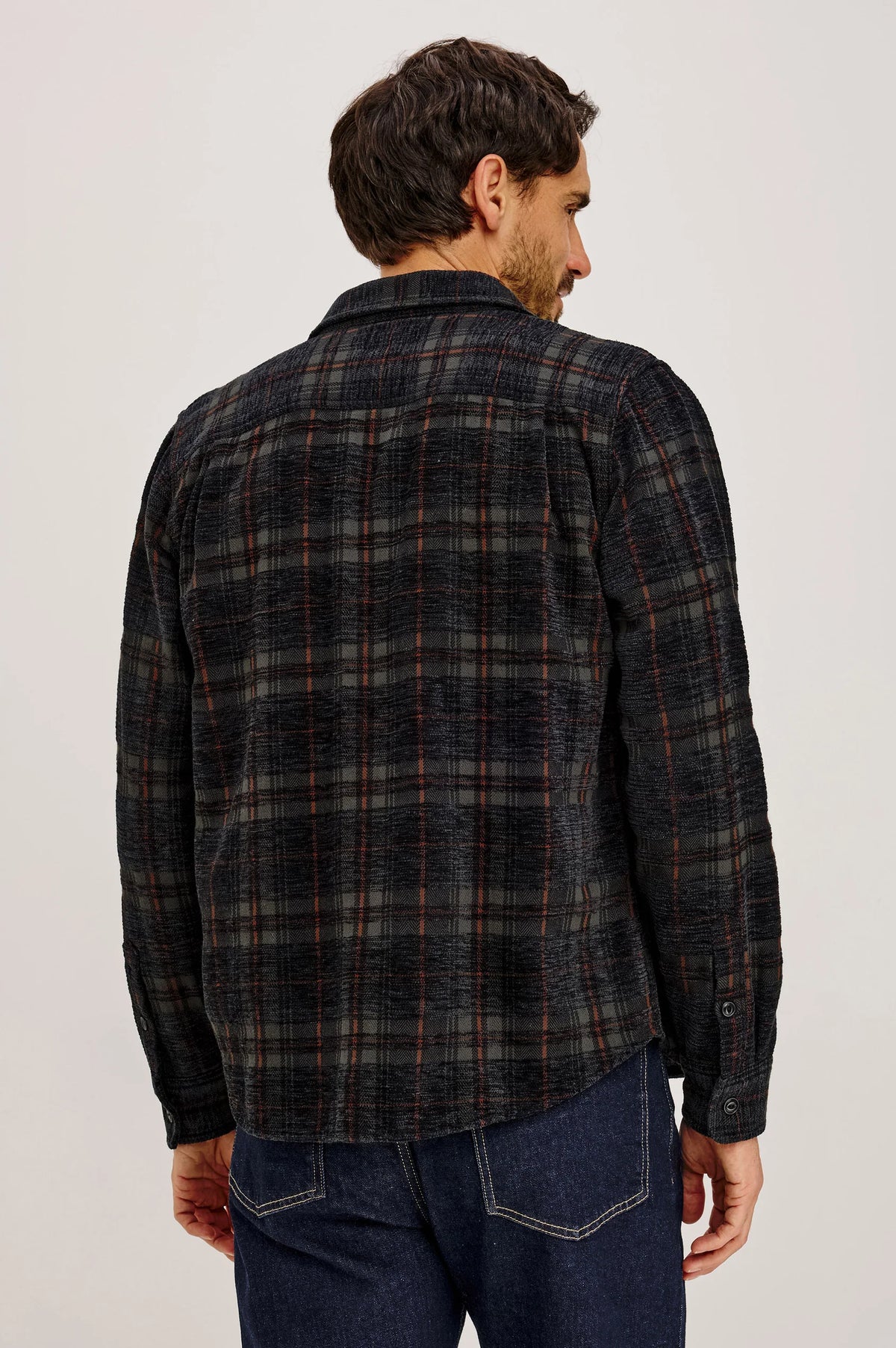 Rails Warren Overshirt- Black Smoke Ember