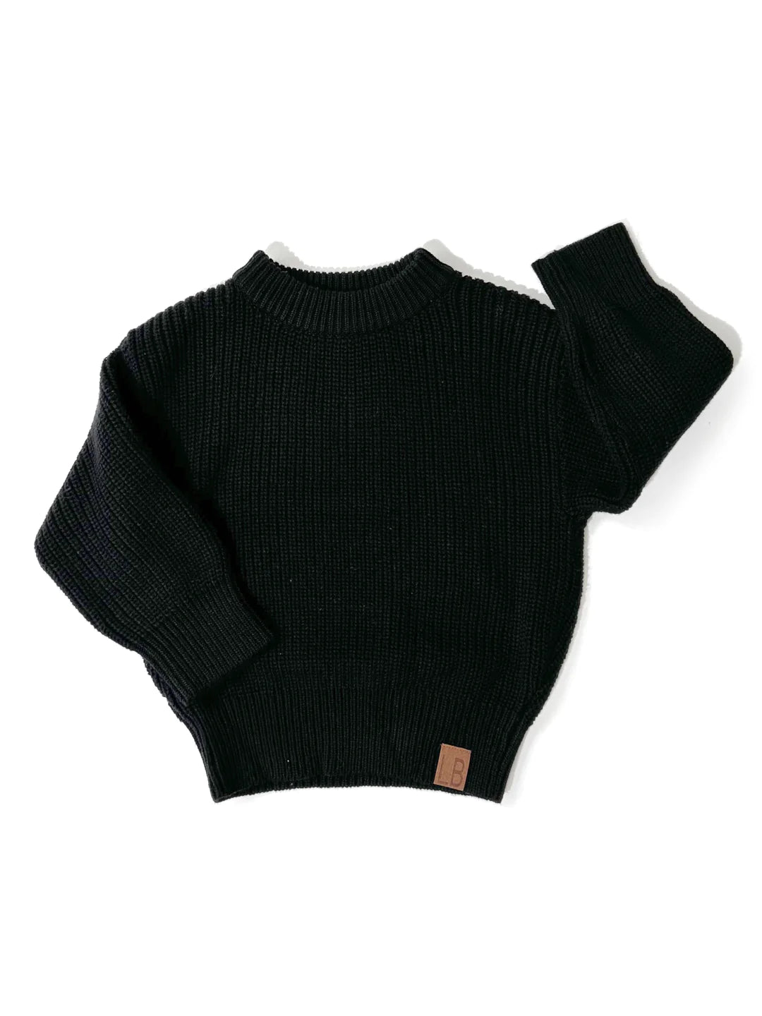 Chunky Knit Sweater- Black