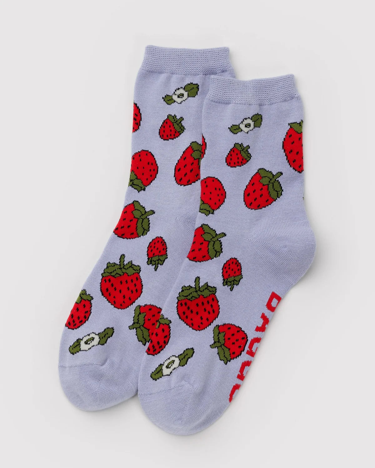 BAGGU Crew Socks- Strawberry Blossom