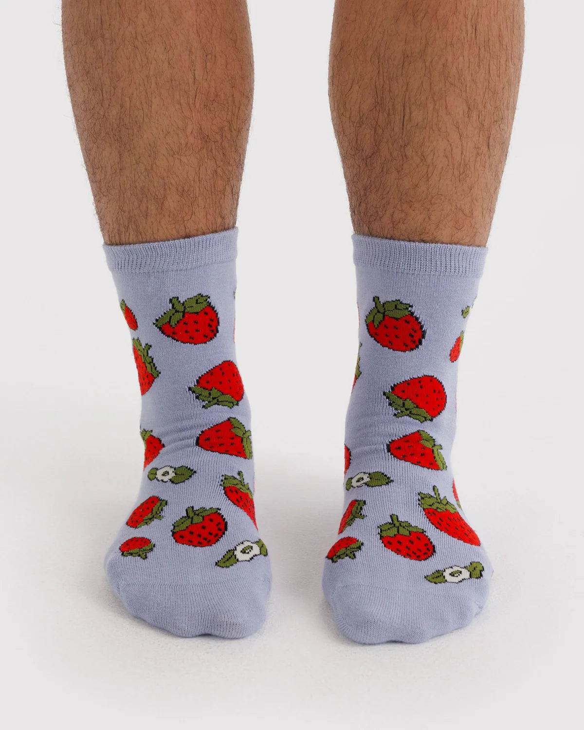 BAGGU Crew Socks- Strawberry Blossom