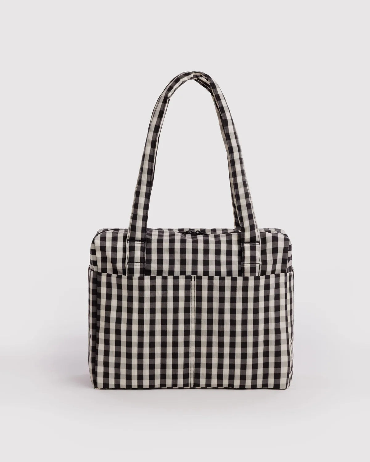 BAGGU Small Cloud Carry-on- Black and Cream Gingham