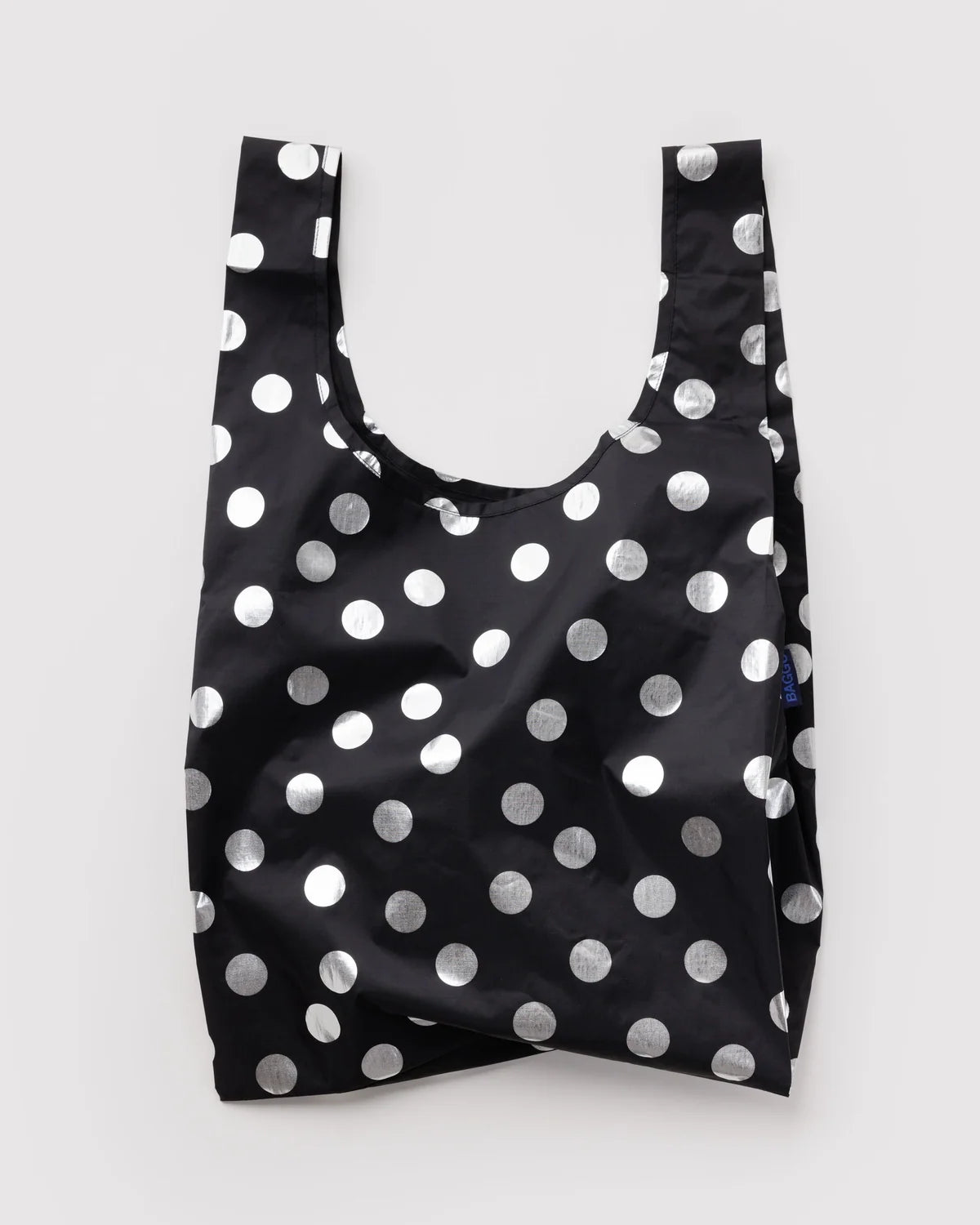 BAGGU Standard Baggu Bag- Silver Metallic Polka Dot