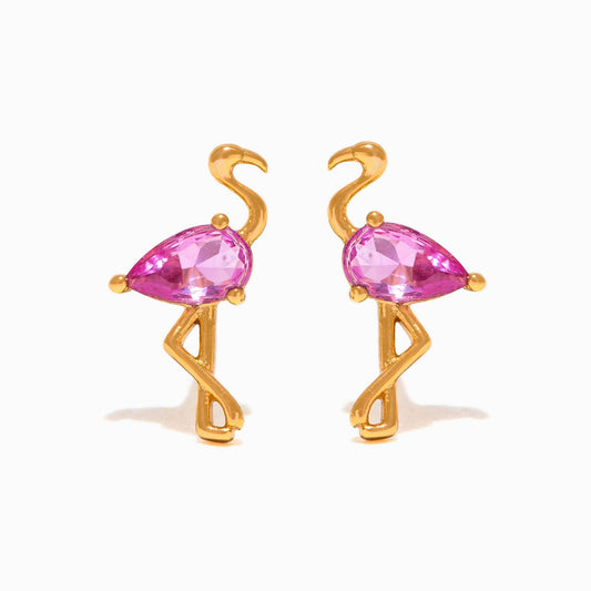 Girls Crew Flamingo Studs