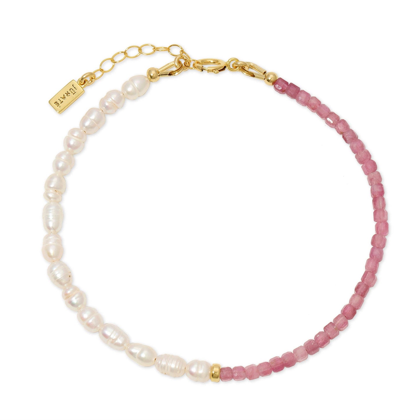 Jurate Catalina Pink Tourmaline & Pearl Beaded Bracelet