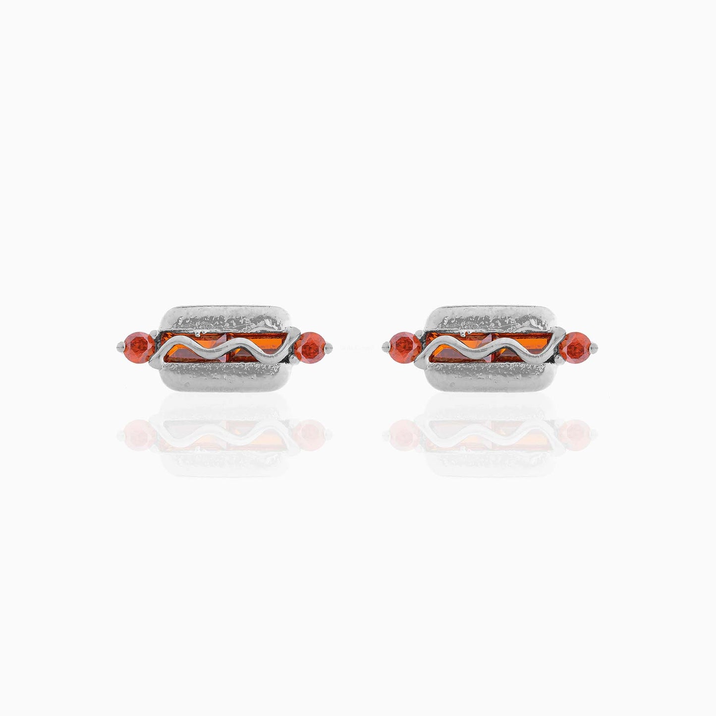 Girls Crew Hot Dog Studs: Silver