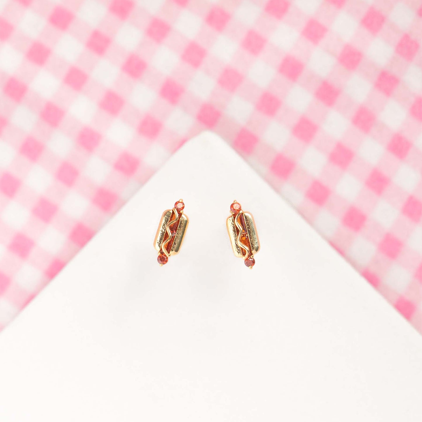 Girls Crew Hot Dog Studs: Silver